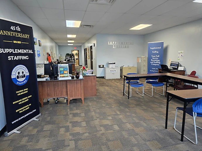 Supplemental Staffing's Brownstown, MI office lobby